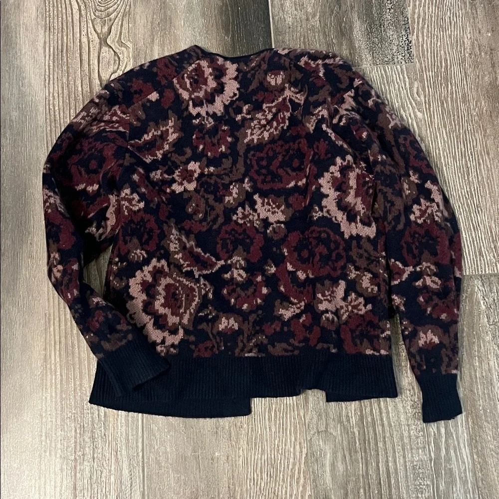 Abercrombie & Fitch Soft Patterned Knit Sweater - Burgundy and Navy - Picture 3 of 3